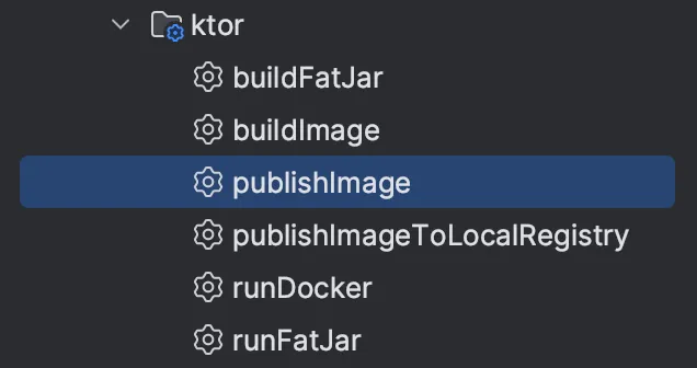 Gradle tasks for publishing docker image